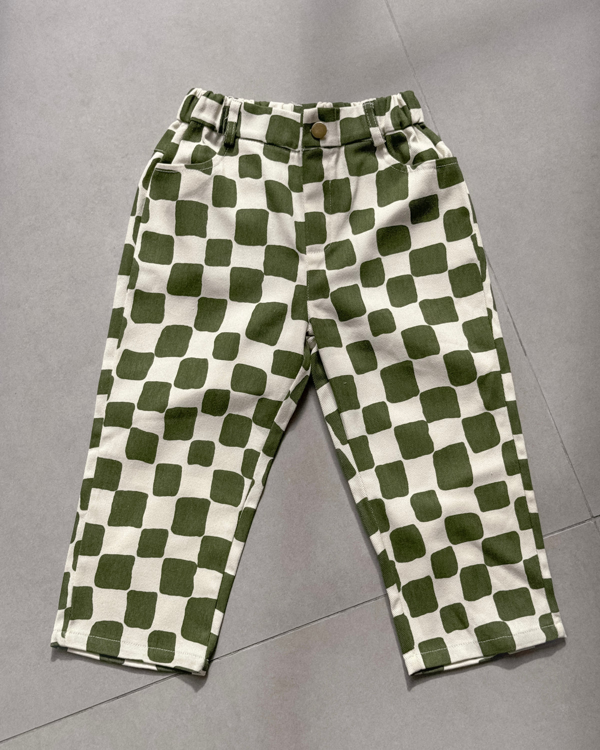 Pantalon Cleo Cuadritos Verdes